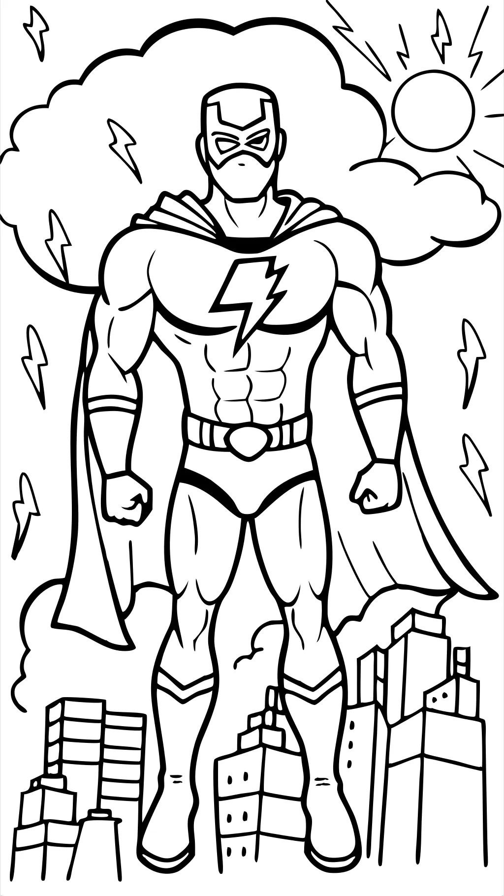 superhero coloring page